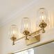 Garnet 3 Light 24 inch Warm Brass Bathroom Vanity Light Wall Light