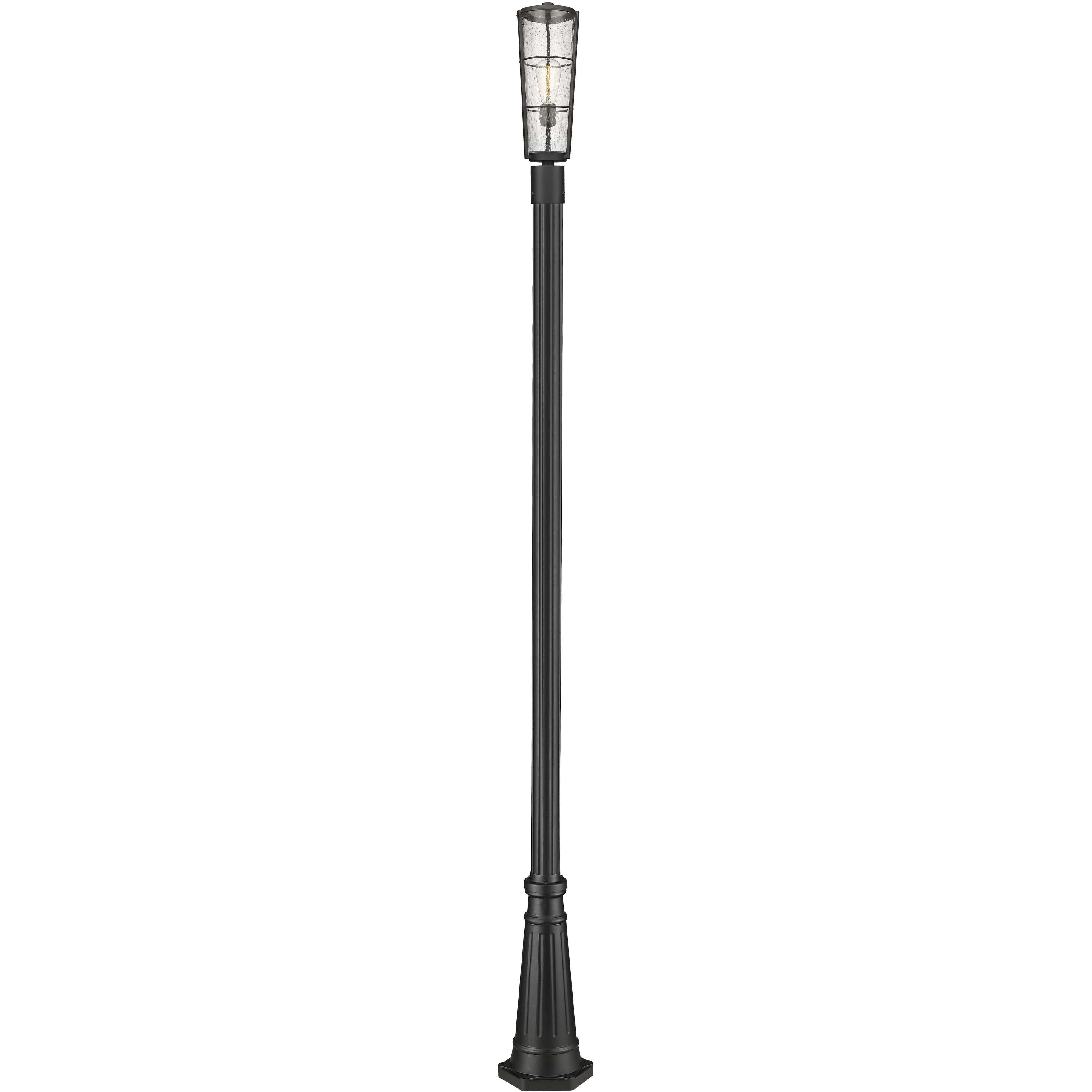 Helix 1 Light 113.25 inch Black Outdoor Post Mounted Fixture