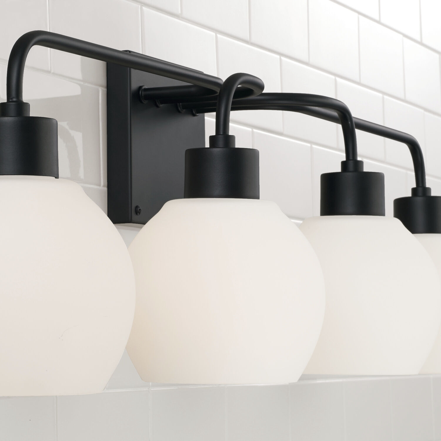 Tanner 4 Light 34 inch Matte Black Vanity Light Wall Light