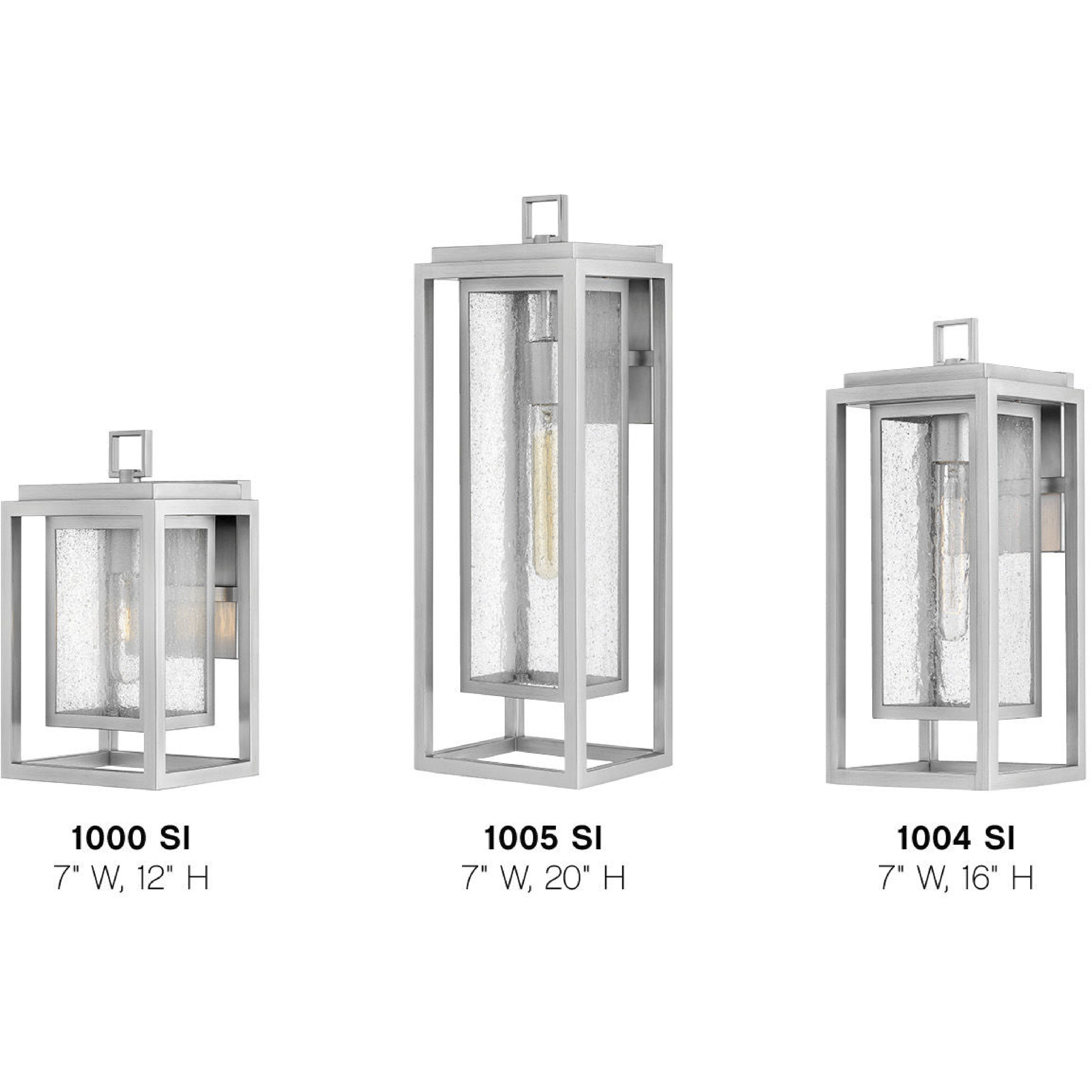 Coastal Elements Republic Outdoor Wall Mount Lantern in Satin Nickel, Non-LED, Estate Series