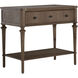 Andrea 33.25 X 28.25 inch Satin Oak and Antique Bronze Nightstand