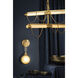 Lariat LED 7.75 inch Vintage Brass Chandelier Ceiling Light