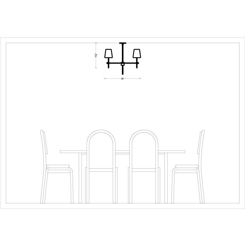 TOB by Thomas O'Brien Baker 4 Light 26 inch Brushed Nickel Chandelier Ceiling Light