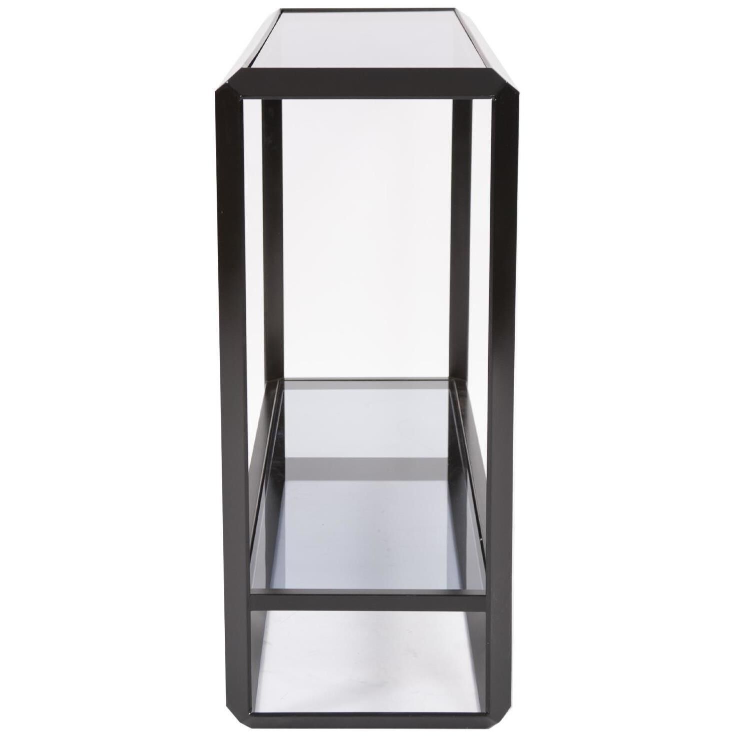 Liam 44 inch Smokes Gray and Black Console Table