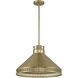 Seagram 3 Light 20 inch Warm Brass Pendant Ceiling Light