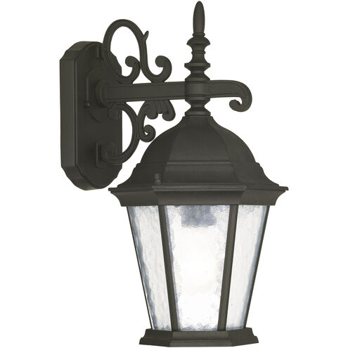 Hamilton 1 Light 15 inch Textured Black Outdoor Wall Lantern