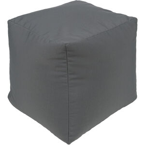 Essien 18 inch Black Outdoor Pouf, Cube