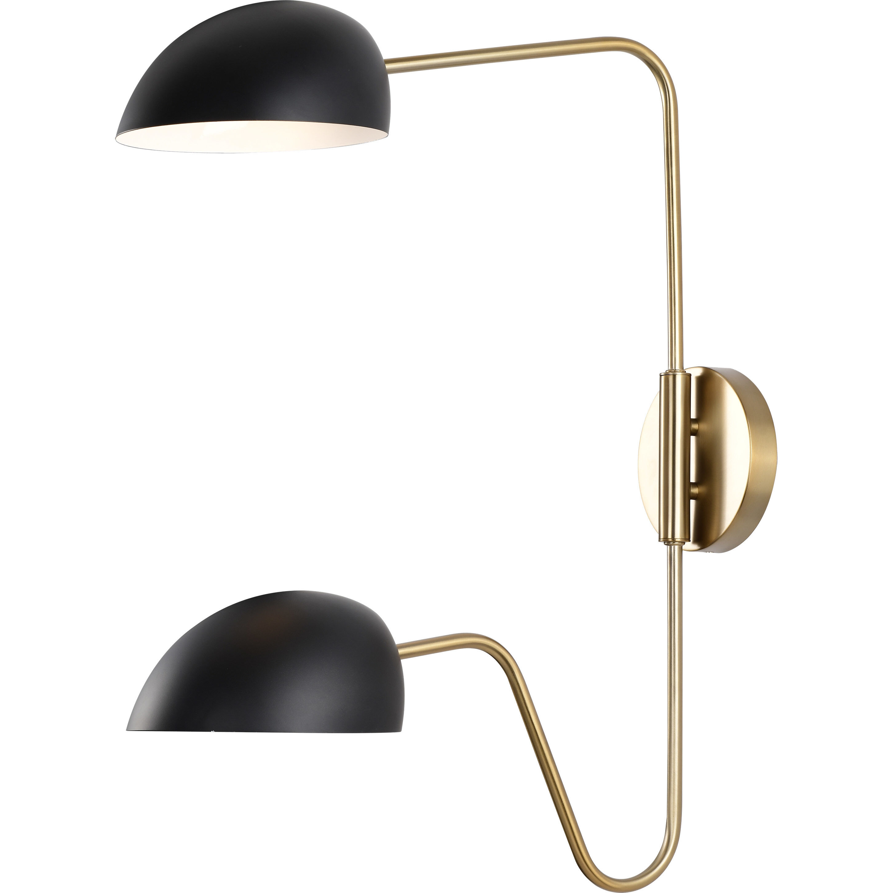 Nuvo 60 7393 Trilby 1 Light 37 inch Matte Black Burnished Brass Bathroom Vanity Lights Wall Light