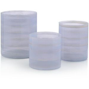 Glass 8 X 8 inch Vases, Set of 3