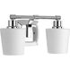 Glance 2 Light 15 inch Polished Chrome Bath Vanity Wall Light, Design Series