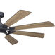 Burlington 26.57 inch Slate Gray with Weathered Gray-Oak Blades Ceiling Fan