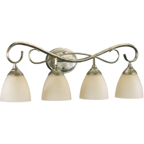 Powell 4 Light 32 inch Mystic Silver Vanity Light Wall Light