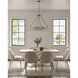 Oyster Shell 8 Light 38 inch Textured Bronze Chandelier Ceiling Light