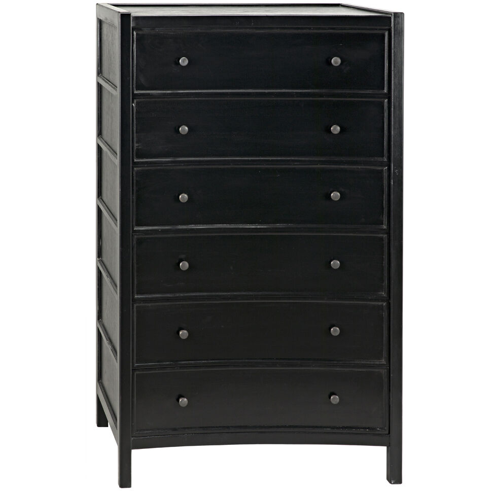 Hampton Hand Rubbed Black Dresser, Tall Boy