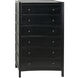 Hampton Hand Rubbed Black Dresser, Tall Boy