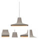 Modus LED Satin Nickel Cord Pendant Ceiling Light in Tan Concrete