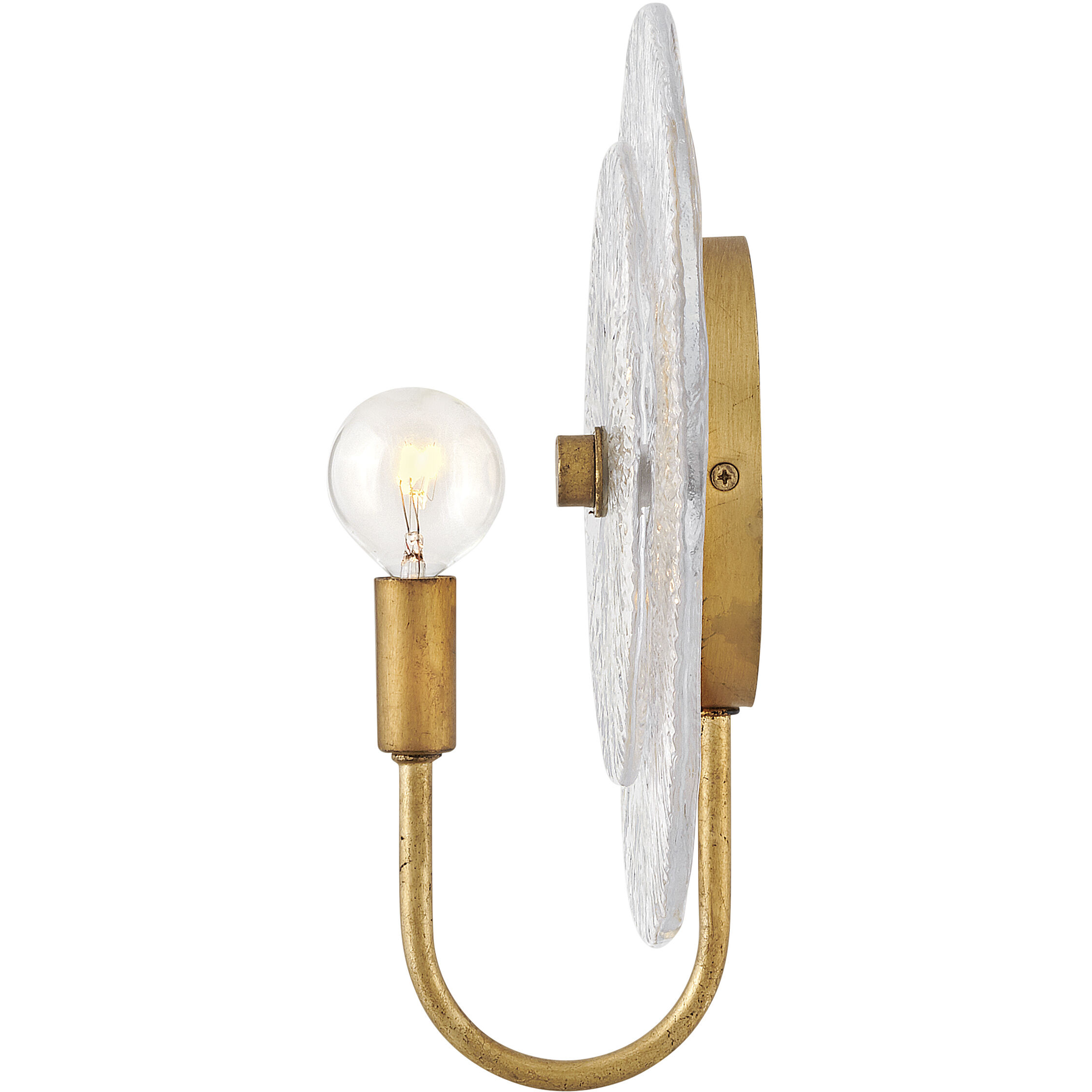 Rene LED 10 inch Distressed Brass ADA Sconce Wall Light