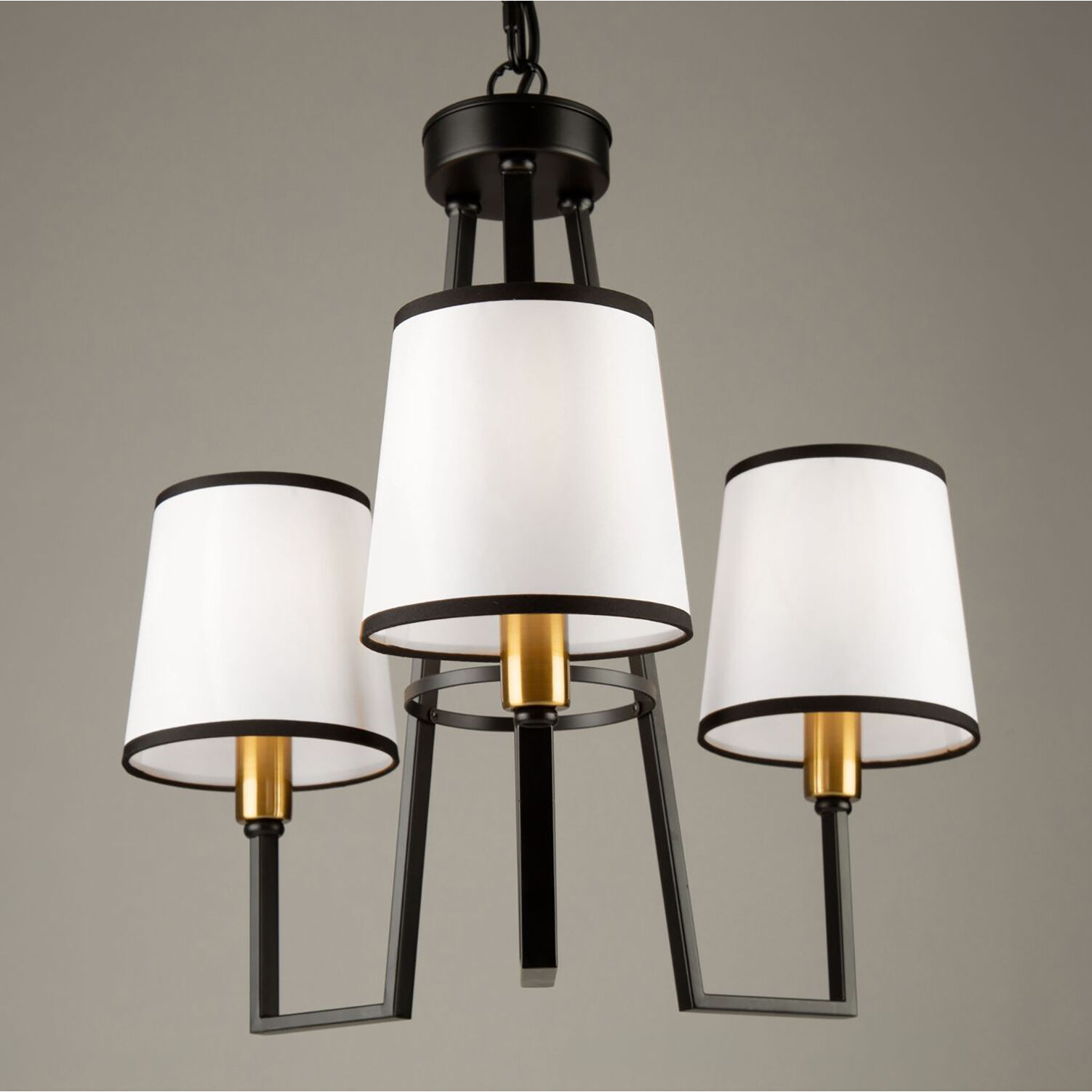 Coco LED 19.7 inch Gold and Black Chandelier Ceiling Light