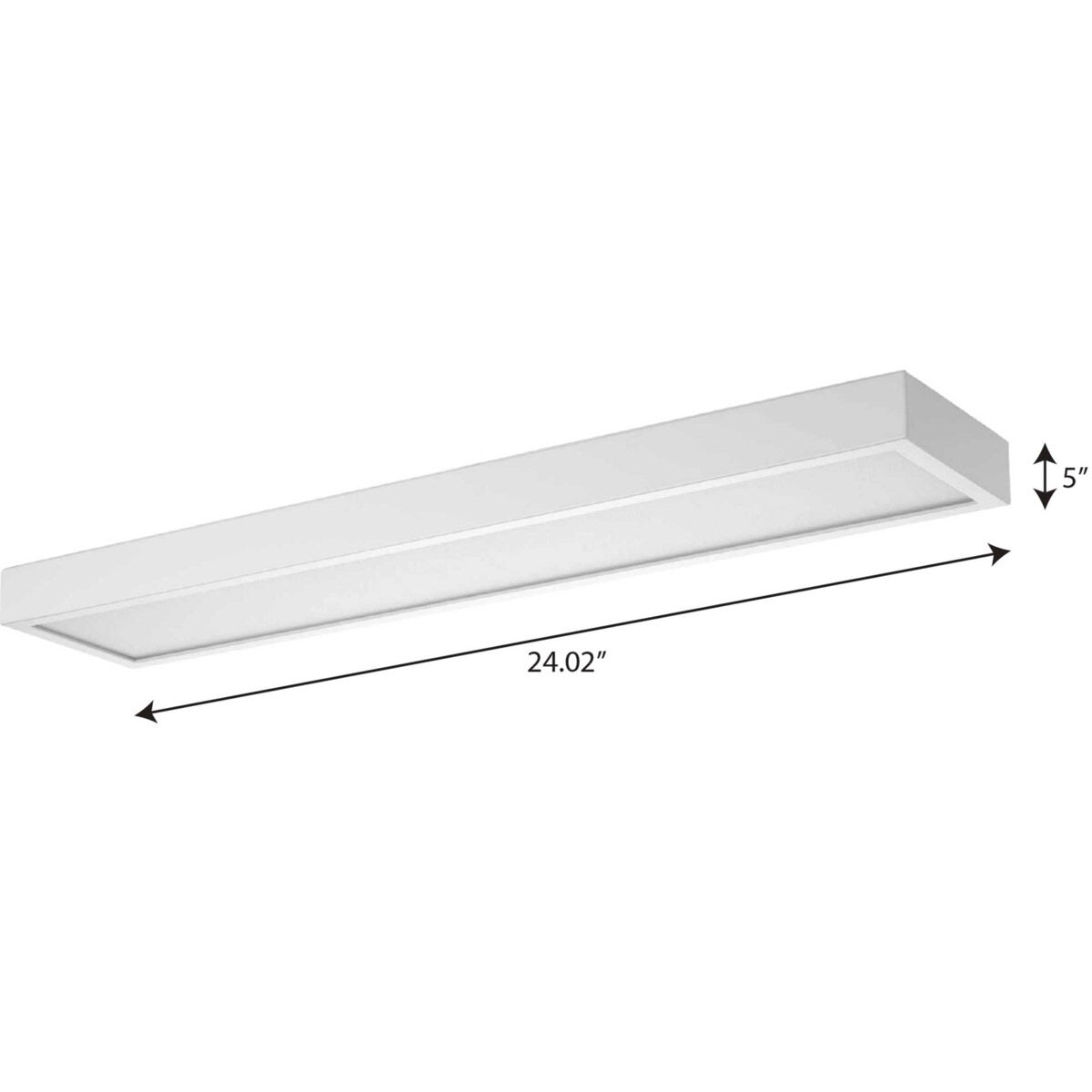 Everlume LED 24.02 inch Satin White Linear Bath Vanity Wall Light in Matte White, Progress LED