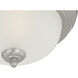 Harmony 1 Light 12 inch Brushed Nickel Flush Mount Ceiling Light