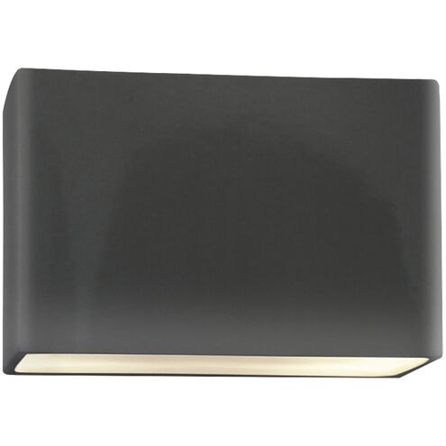 Ambiance LED 8 inch Gloss Grey Outdoor Wall Sconce in 2000 Lm LED, Gloss Gray