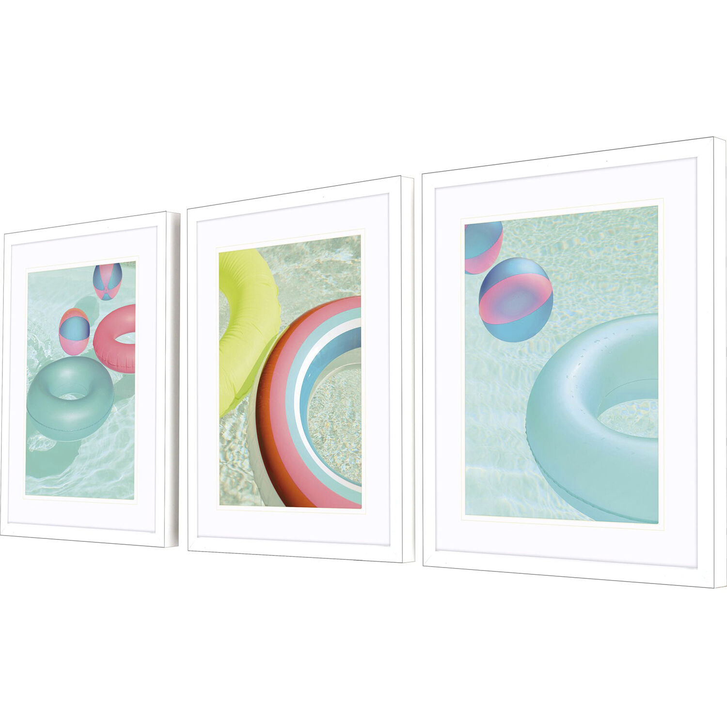 Travel Turquoise and Blue and Pink and Red Framed Art, Propac
