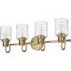 Kinsley 4 Light 28 inch Heirloom Gold Bath Vanity Wall Light in Heritage Gold