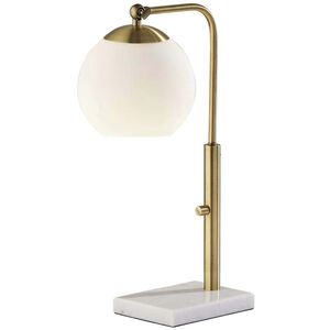 Remi 19 inch 40.00 watt Antique Brass Desk Lamp Portable Light
