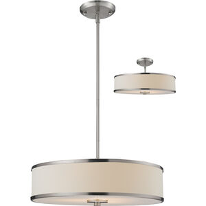 Cameo 3 Light 19.5 inch Brushed Nickel Pendant Ceiling Light