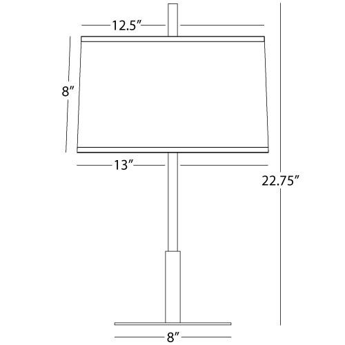 Echo 22.75 inch 60 watt Stainless Steel Accent Lamp Portable Light