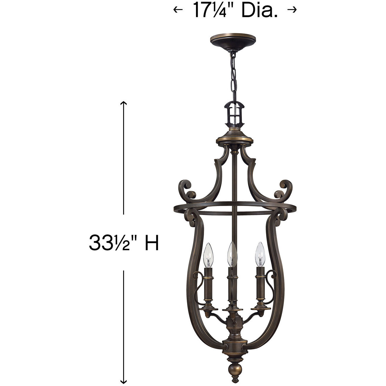 Plymouth LED 18 inch Olde Bronze Indoor Foyer Light Ceiling Light