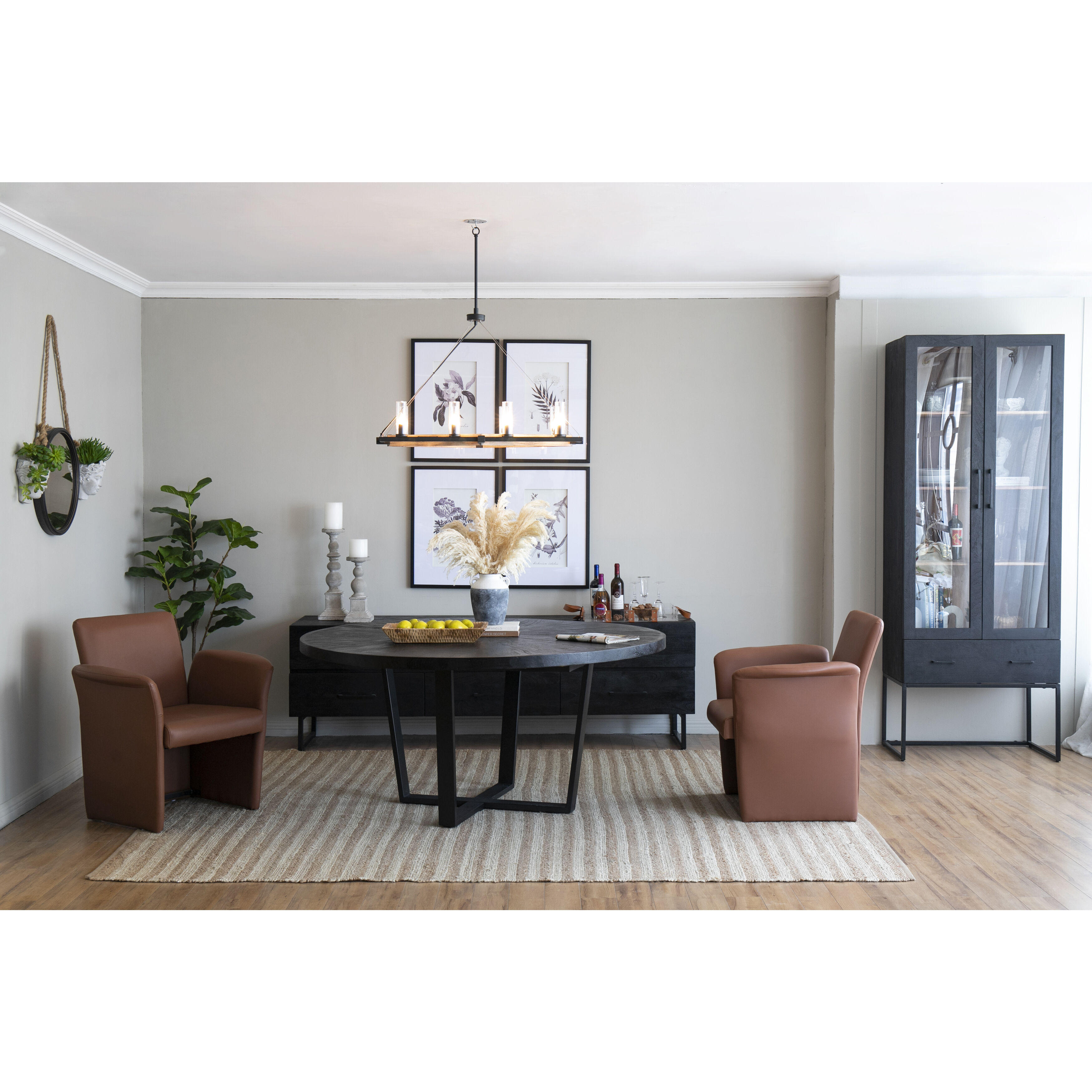 Anita Black and Natural Cabinet