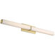 Vogue LED 39 inch Brushed Brass Bath Vanity & Wall Light in 3500K, 39in.