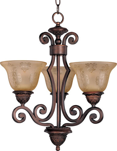 Symphony 3 Light 19 inch Oil Rubbed Bronze Mini Chandelier Ceiling Light