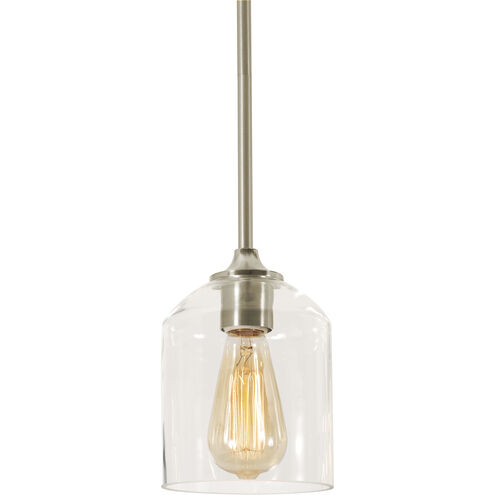 William 1 Light 6 inch Satin Nickel Pendant Ceiling Light
