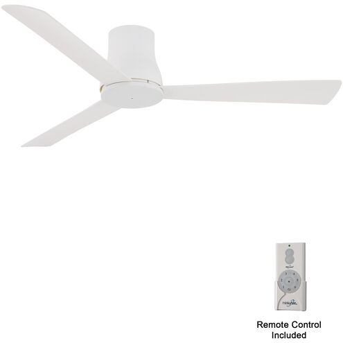 Simple Flush 52 inch Flat White Outdoor Hugger Fan