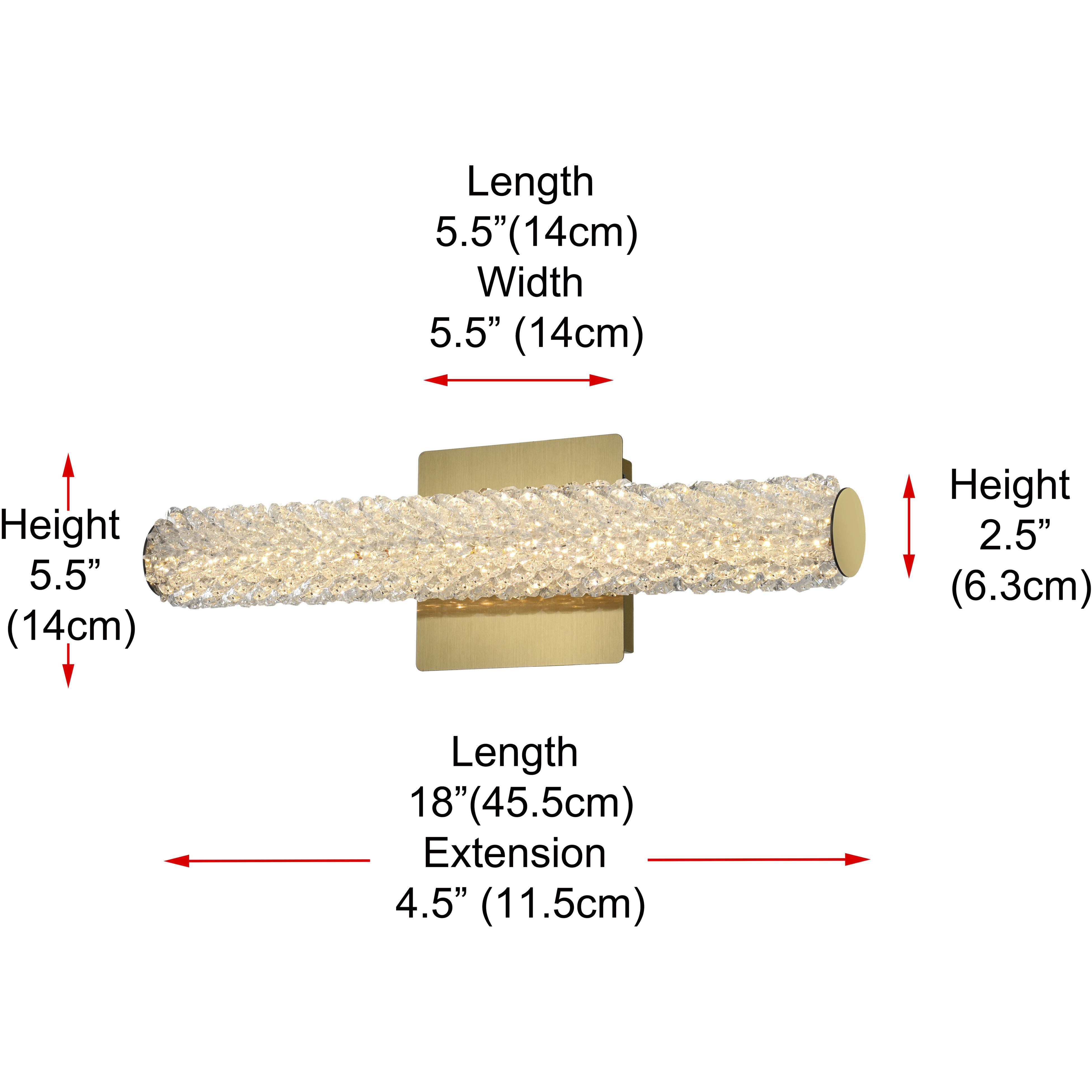 Bowen 1 Light 18 inch Satin Gold Wall Sconce Wall Light