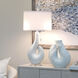 Cameron 35.5 inch 60 watt Whisper Blue and White and Clear Table Lamp Portable Light
