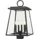 Broughton 4 Light 21.75 inch Black Outdoor Post Mount Fixture