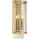 Mancini 2 Light 8 inch Warm Brass Wall Sconce Wall Light, Lighting One (Open)