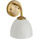 Shepard 1 Light 6.25 inch Modern Brass Wall Sconce Wall Light in Matte White