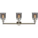 Franklin Restoration Small Bell LED 30 inch Polished Nickel Bath Vanity Light Wall Light in Plated Smoke Glass, Franklin Restoration