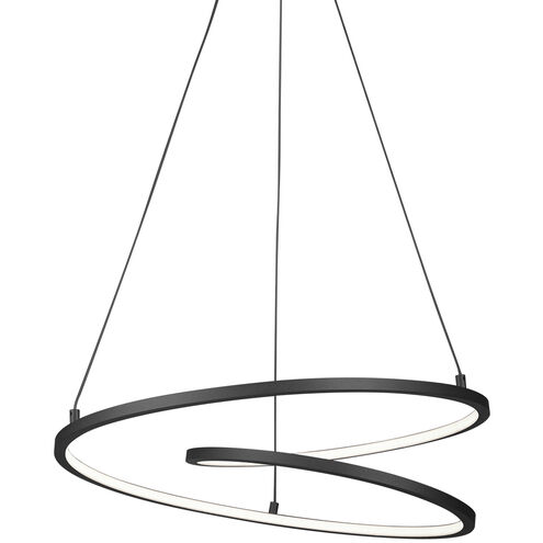 Twist LED 19 inch Black Pendant Ceiling Light