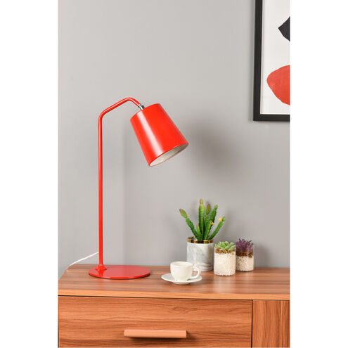 Leroy 20 inch 40.00 watt Red Table Lamp Portable Light