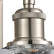 Ballston Athens 1 Light 8 inch Brushed Satin Nickel Sconce Wall Light in Seedy Glass, Ballston