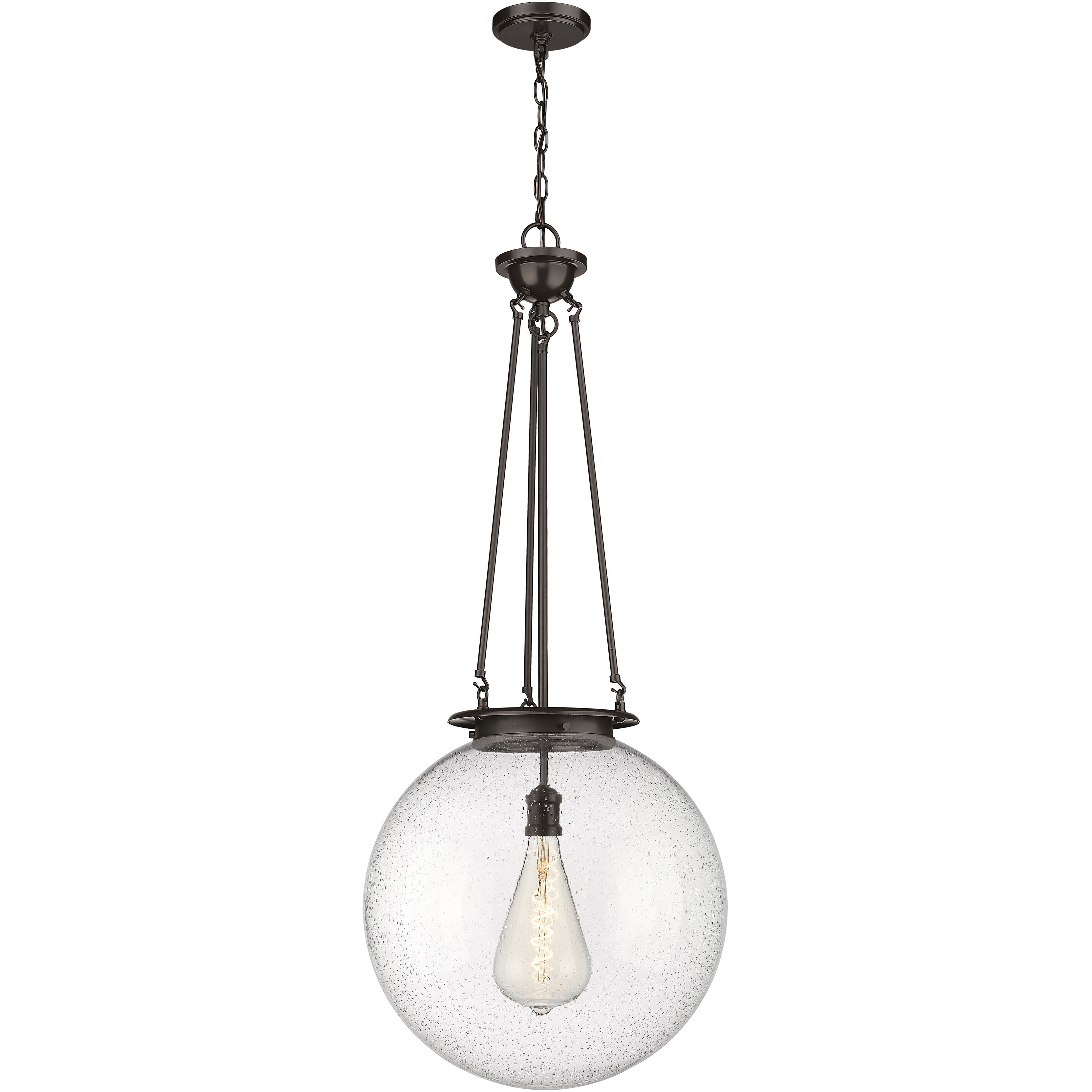 Beacon 1 Light 17.75 inch Oil Rubbed Bronze Pendant Ceiling Light