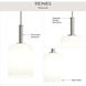 Reines 1 Light 9 inch Brushed Nickel Pendant Ceiling Light