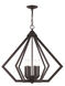 Prism 6 Light 26 inch Bronze Chandelier Ceiling Light