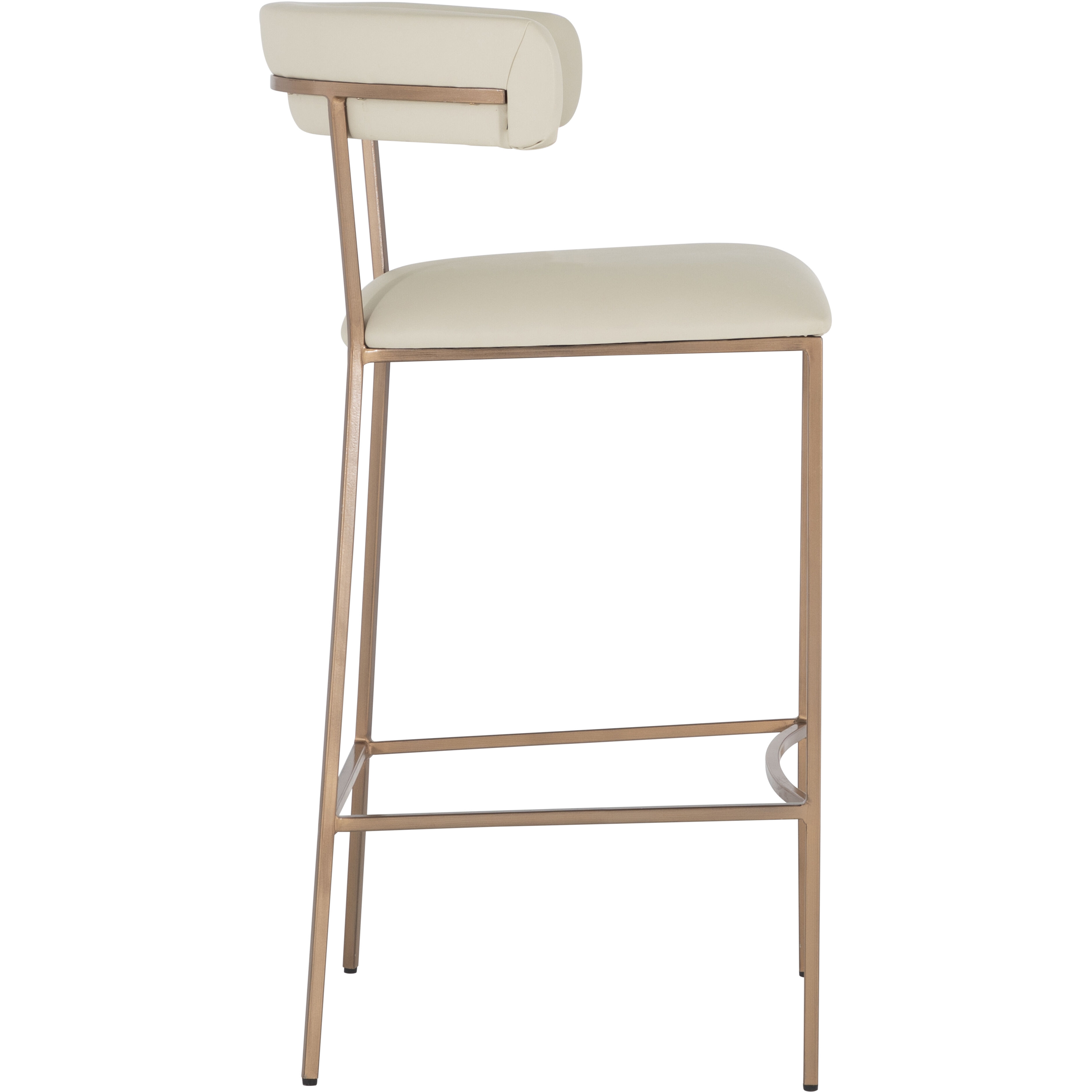 Matlock 42.75 inch White & Ivory / Yellow Bar Counter Stool