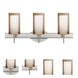 Pahu 4 3 Light 23 inch Satin Nickel Vanity Lighting Wall Light in Halogen
